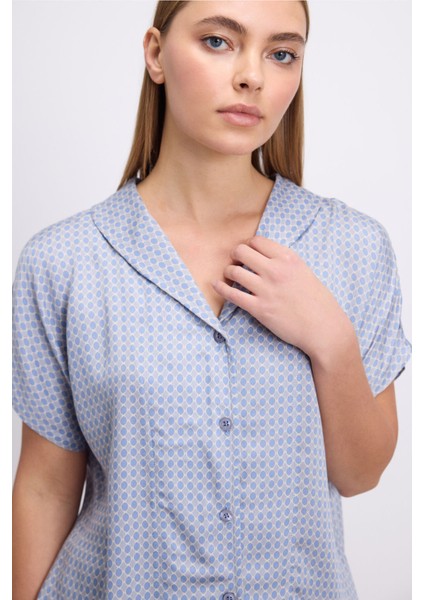 11609 Kadın Kısa Kol Gömlek ve Şort Takım modelleri