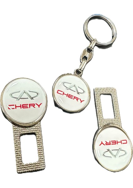 Chery Omada 5 Tiggo 7 Uyumlu Ikaz Ses Metal Toka 2 Adet Çift Yönlüdür Anahtarlık 1 Adet modelleri