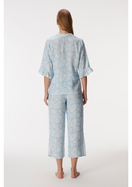 11353 Kadın Kısa Kol Gömlek ve Pantolon Takım modelleri