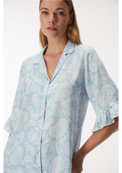 11353 Kadın Kısa Kol Gömlek ve Pantolon Takım fırsatları