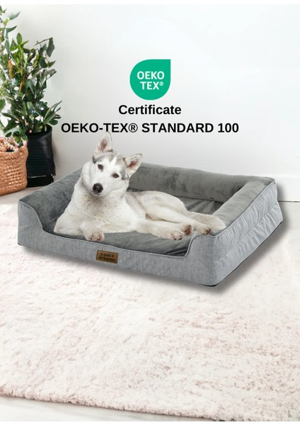 Astro Lüks Sertifikalı Peluş Kumaş, Büyük Irk Kedi/köpek Yatağı, Kaymaz Altlık