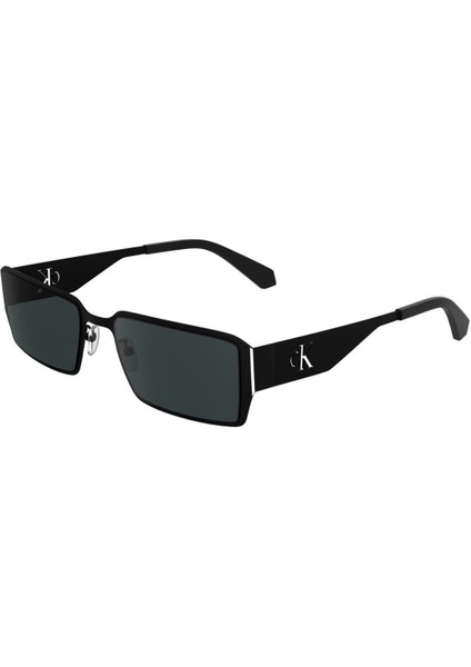 Ckj 24206S 001 56 Unisex Dikdörtgen Siyah Metal Güneş Gözlüğü