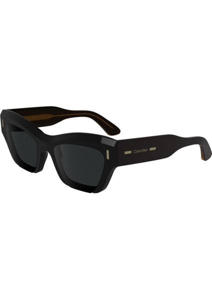Ck 24531S 001 53 Unisex Geometrik Siyah Kemik Güneş Gözlüğü