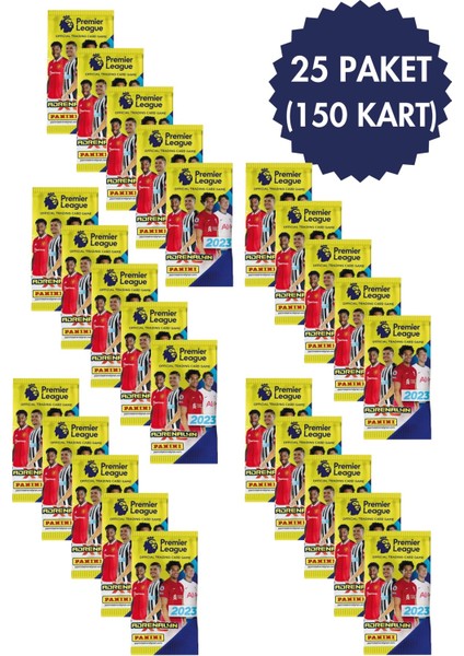 Panini Lisanslı Premier League 2023 Koleksiyon Trading Cards 6lı x 25 Paket