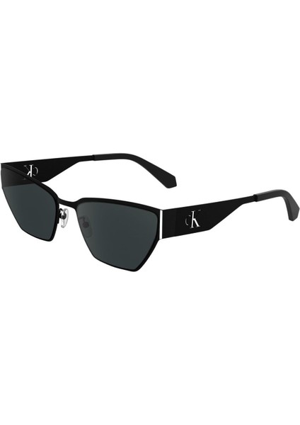 Ckj 24207S 001 58 Unisex Geometrik Siyah Metal Güneş Gözlüğü