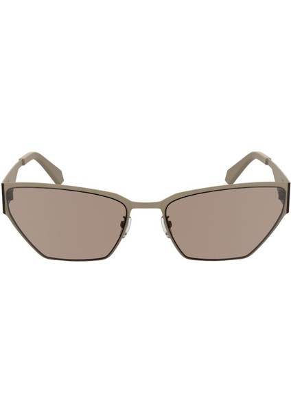 Ckj 24207S 671 58 Unisex Geometrik Kahverengi Metal Güneş Gözlüğü fiyatları