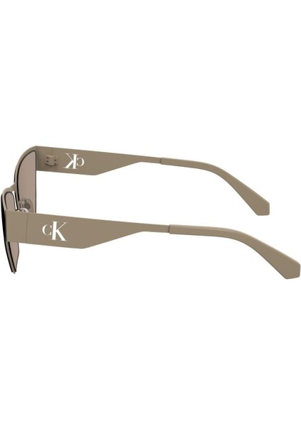 Ckj 24207S 671 58 Unisex Geometrik Kahverengi Metal Güneş Gözlüğü modelleri