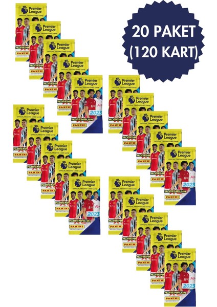 Panini Lisanslı Premier League 2023 Koleksiyon Trading Cards 6lı x 20 Paket