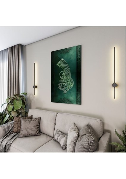 Dini Cam Tablo - Dikey Hat Sanatı - Dini Motif 08-035 fırsatları