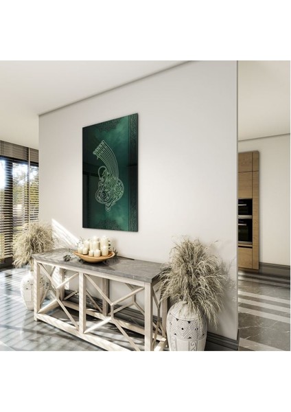 Dini Cam Tablo - Dikey Hat Sanatı - Dini Motif 08-035 indirimleri