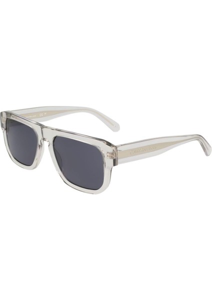 Ckj 24607S 012 55 Unisex Oval Şeffaf Kemik Güneş Gözlüğü