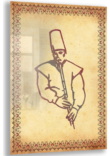 Dini Cam Tablo - Dikey Hat Sanatı - Dini Motif 15- 033
