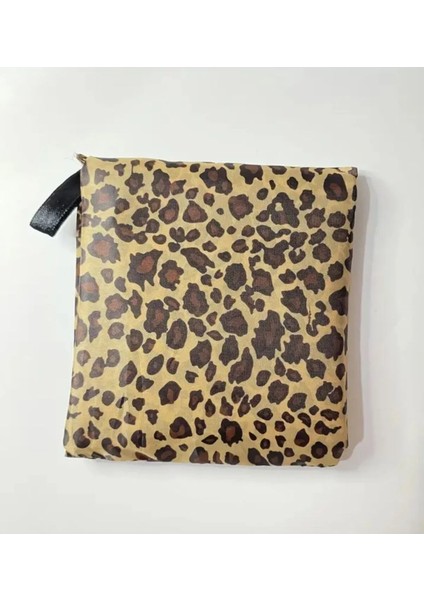 Leopar Desenli Katlanabilir polyester bez Alışveriş , Plaj Çantası fırsatları
