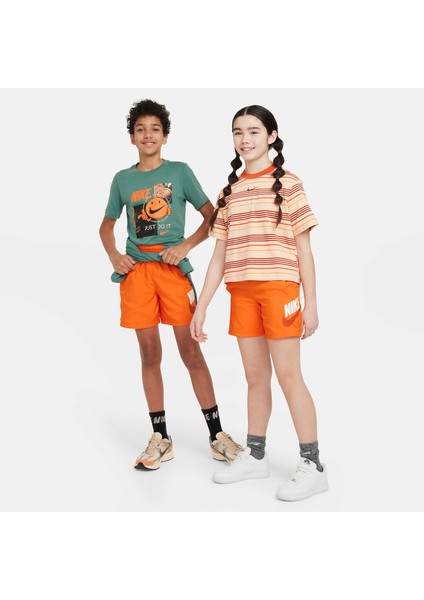 FN8756 819 Nike Nsw Woven Short Hbr Çocuk Turuncu Spor Şort
