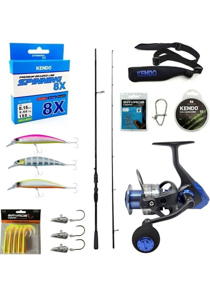 Profesyonel Okuma Spin Seti Okuma Psycho Stick Game 274CM Ex-Fast 15-40GR 2 Parça Olta Kamışı&okuma Safina SNW-3000A Olta Makinesi
