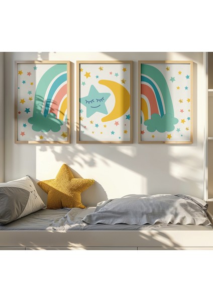 3 Lü Posterli Çocuk Odası Tablo - Fotoğraf Çerçevesi fiyatları