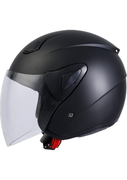 Sw 733 Mat Siyah Beyaz Pembe Yarım Kask