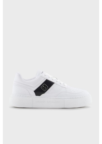 Armani Exchage Logolu Şerit Detaylı Kalın Taban Sneaker Ayakkabı Bayan Ayakkabı XDX176 XV917 K488