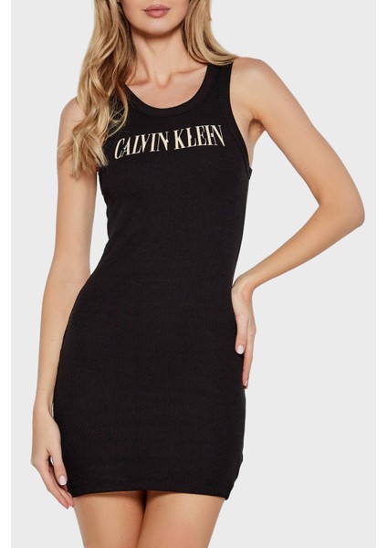 Logolu Pamuklu Slim Fit Mini Boy Elbise J20J225577BEH Bayan Elbise J20J225577 Beh