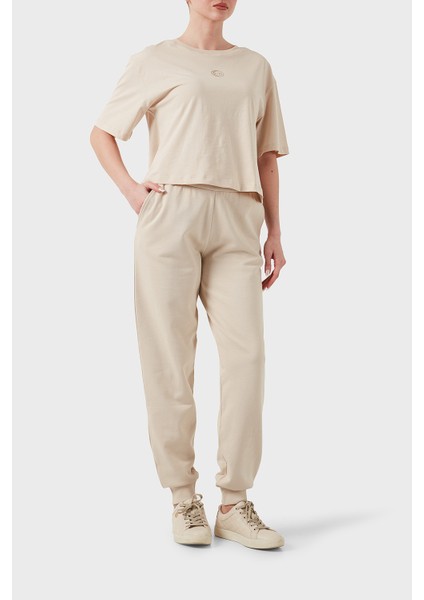 Relaxed Fit Lastikli Bel Ribanalı Paça Pantolon Bayan Pantolon XW000319 AF12217 U1095