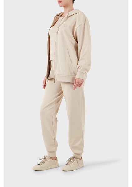 Pamuk Relaxed Fit Kapüşonlu Fermuarlı Sweat Bayan Sweat XW000318 AF12217 U1095