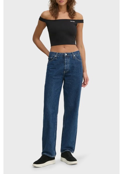 Streç Logolu Slim Fit Kayık Yaka Top J20J225542BEH Bayan Top J20J225542 Beh modelleri