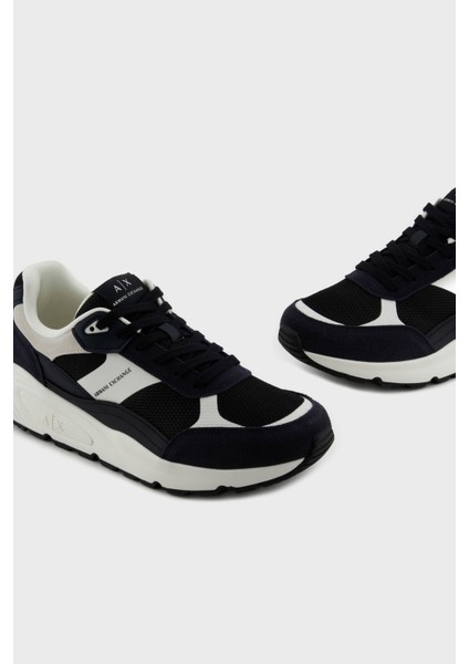 Armani Exchage Logolu Süet Detaylı Kalın Taban Sneaker Ayakkabı Erkek Ayakkabı XUX265 XV957 N814 modelleri