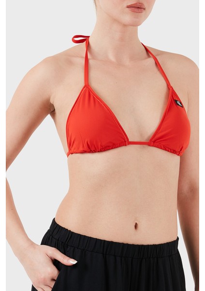 Logolu Bağlamalı Üçgen Bikini Üstü KW0KW02343XM8 Bayan Bikini Üstü KW0KW02343 Xm8 modelleri