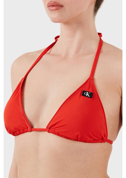 Logolu Bağlamalı Üçgen Bikini Üstü KW0KW02343XM8 Bayan Bikini Üstü KW0KW02343 Xm8 indirimleri