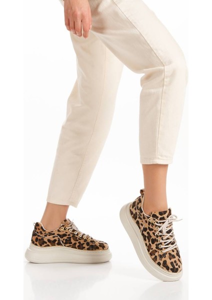 Kadın Renkli Günlük Spor Ayakkabı 2079 Siyah Leopar fiyatları