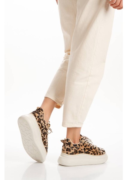 Kadın Renkli Günlük Spor Ayakkabı 2079 Siyah Leopar modelleri