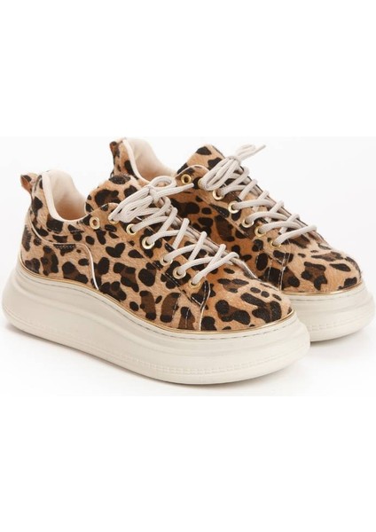 Kadın Renkli Günlük Spor Ayakkabı 2079 Siyah Leopar indirimleri