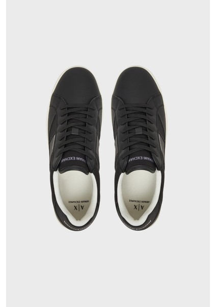 Armani Exchage Logo Baskılı Kalın Taban Sneaker Ayakkabı Erkek Ayakkabı XUX241 XV911 K001 modelleri