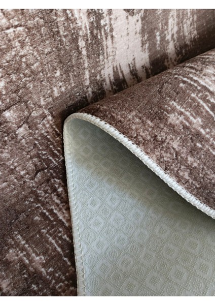 Kahverengi Kaymaz Yolluk - Yıkanabilir Dört Mevsim Halı | Salon, Banyo, Balkon, Genç Odası modelleri