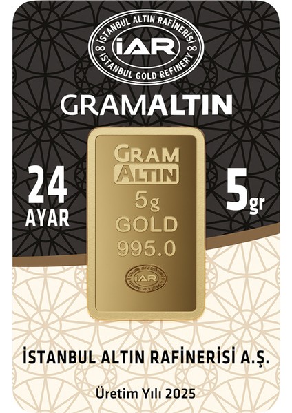5 Gram Külçe Gram Altın 24 Ayar