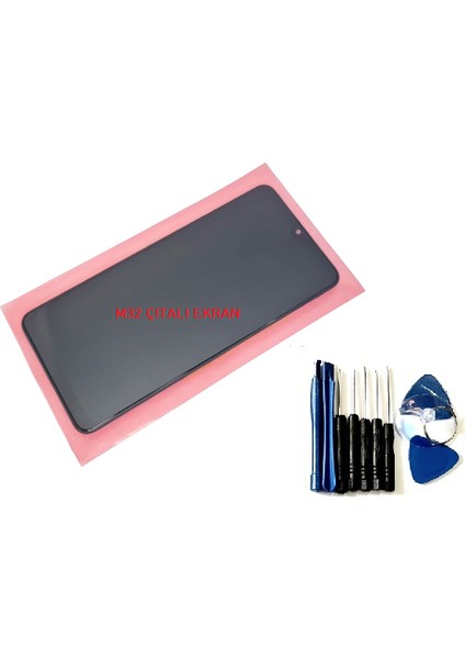 Samsung Galaxy M32 (SM-M325F) LCD Ekran Dokunmatik Orijinal (Full Çıtalı Tamir Seti)