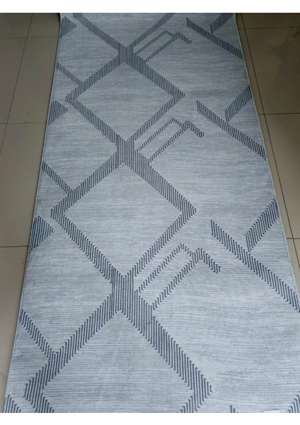 Gri Kaymaz Yolluk - Yıkanabilir Dört Mevsim Halı | Salon, Banyo, Balkon, Genç Odası