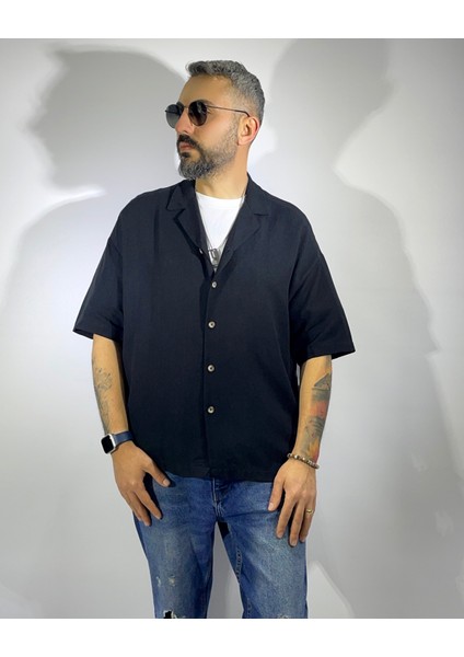 Boxy Fit Keten Gömlek
