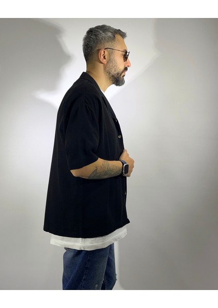 Boxy Fit Keten Gömlek