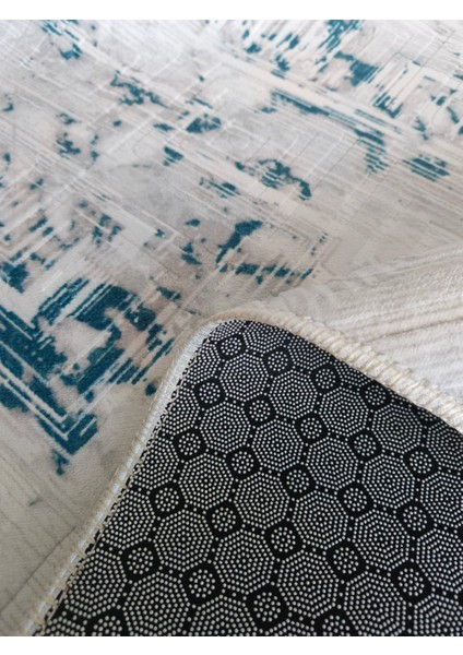 Mavi Kaymaz Yolluk - Yıkanabilir Dört Mevsim Halı | Salon, Banyo, Balkon, Genç Odası fırsatları