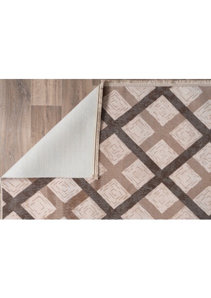 Kahverengi Kaymaz Yolluk - Yıkanabilir Dört Mevsim Halı | Salon, Banyo, Balkon, Genç Odası fırsatları