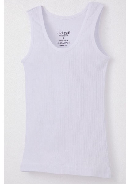 Girls & Boys Erkek Çocuk Atlet Geniş Askılı Fitilli 3-11 Yaş, Beyaz modelleri