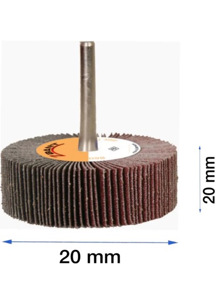 Meşem Mop Zımpara Saplı 20X20 mm 80 Kum (5 Adet)