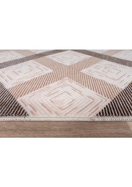 Kahverengi Kaymaz Yolluk - Yıkanabilir Dört Mevsim Halı | Salon, Banyo, Balkon, Genç Odası fiyatları