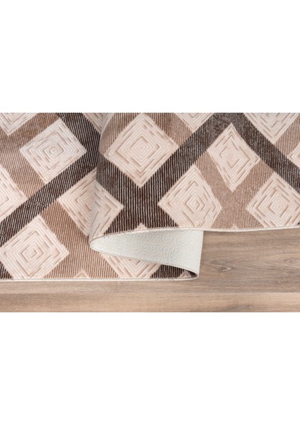 Kahverengi Kaymaz Yolluk - Yıkanabilir Dört Mevsim Halı | Salon, Banyo, Balkon, Genç Odası modelleri