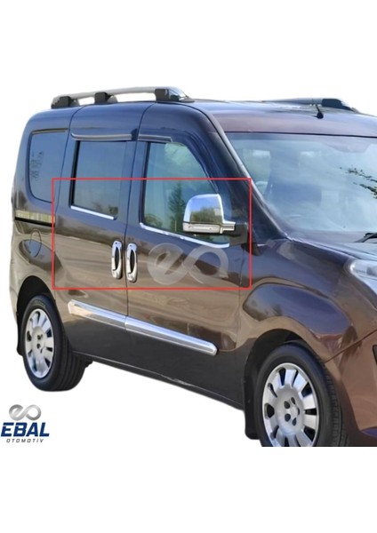 Opel Combo 3'lü Krom Set Cam Çıtası+Kapı Kolu+ Ayna Kapağı 2010-2015 Paslanmaz Çelik