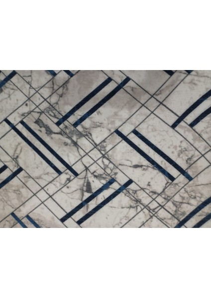 Mavi Kaymaz Yolluk - Yıkanabilir Dört Mevsim Halı | Salon, Banyo, Balkon, Genç Odası fiyatları