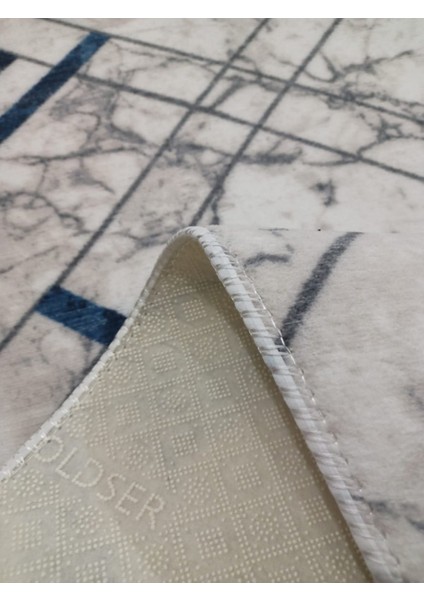 Mavi Kaymaz Yolluk - Yıkanabilir Dört Mevsim Halı | Salon, Banyo, Balkon, Genç Odası fırsatları