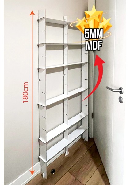 Raflı Kapı Arkası Düzenleyici Dolap – Banyo, Mutfak ve Ev Için Ideal