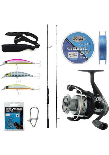 Spin Olta Seti Okuma Psycho Stick Game 274CM Ex-Fast 15-40GR 2 Parça Olta Kamışı&okuma Revenger Rv-40 Fd Olta Makinesi